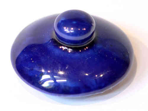 Keramik Deckel blau