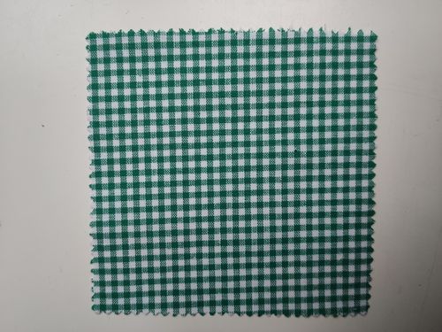 Textilzuschnitt  grün /weiß 12 x 12 cm